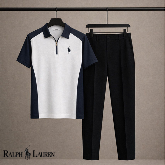 RL Men’s Elegant Polo and Tailored Trouser Set