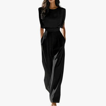 Ariia™ Elegant Belted Jumpsuit