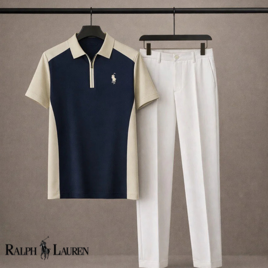 RL Men’s Elegant Polo and Tailored Trouser Set