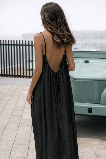 Backless Flowing Maxi Dress