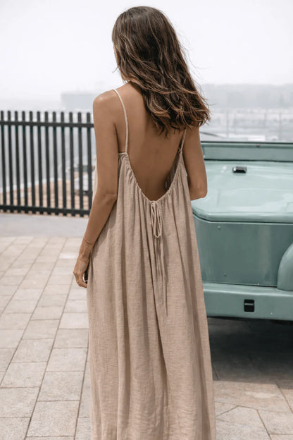 Backless Flowing Maxi Dress