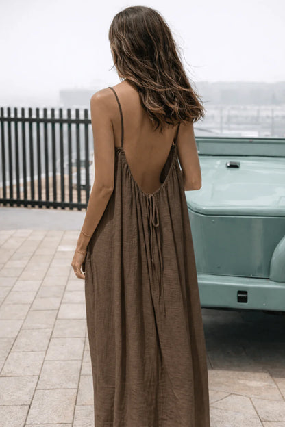 Backless Flowing Maxi Dress