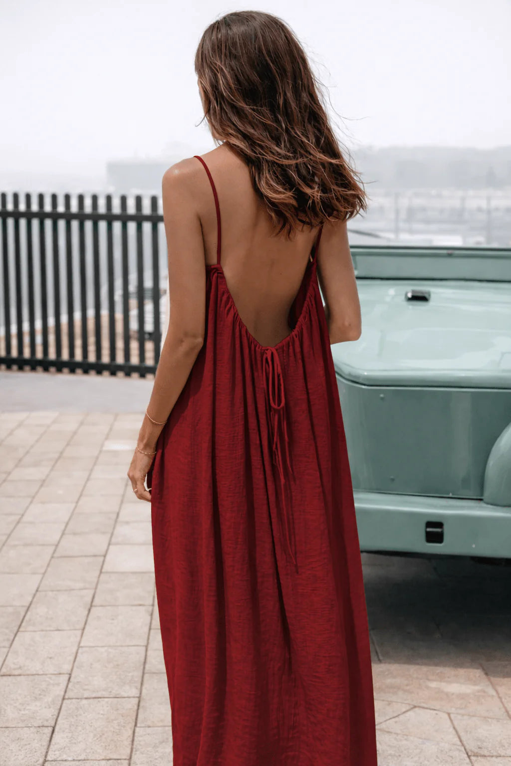 Backless Flowing Maxi Dress
