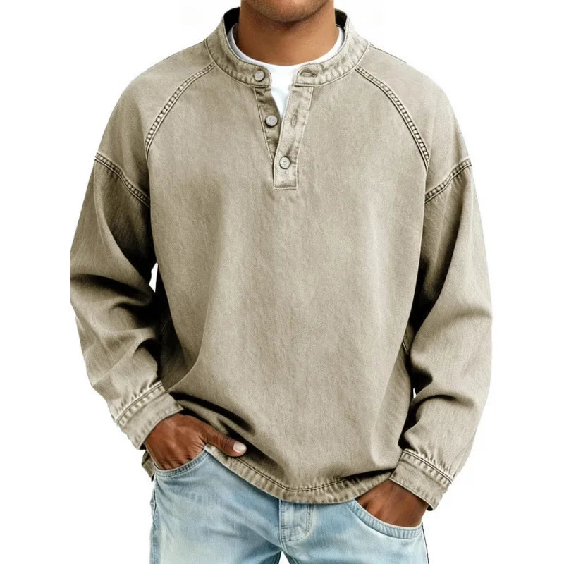 Classic Vintage Button Shirt for Men