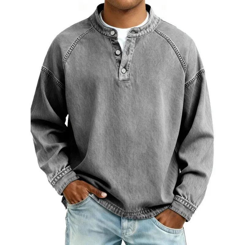 Classic Vintage Button Shirt for Men