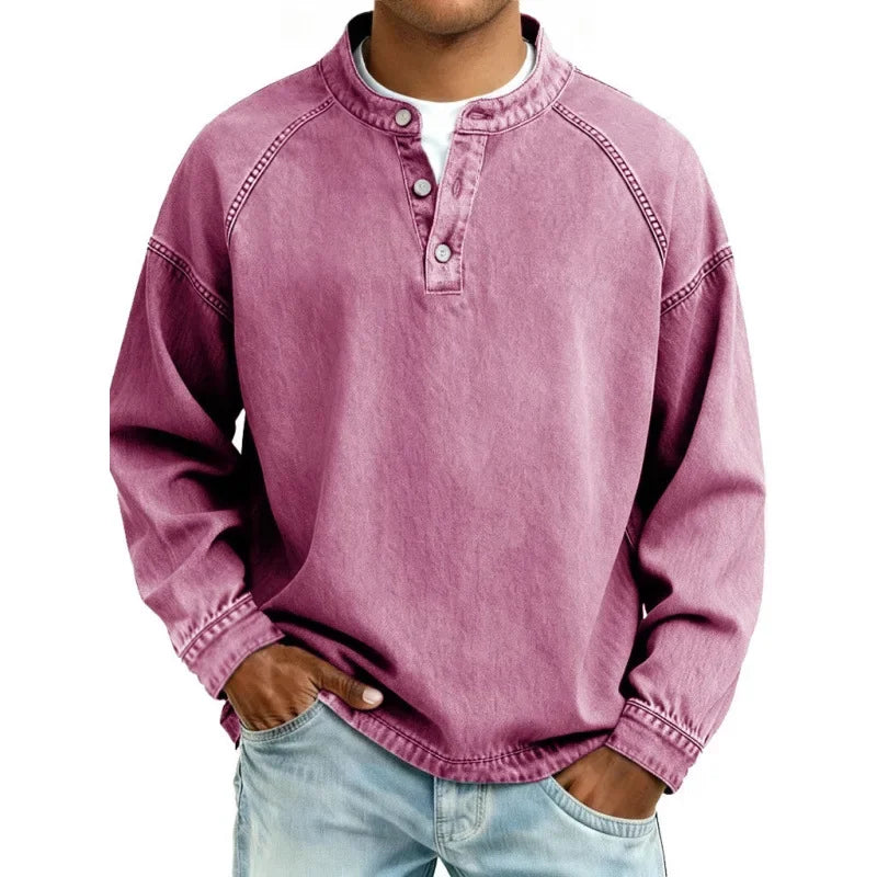 Classic Vintage Button Shirt for Men