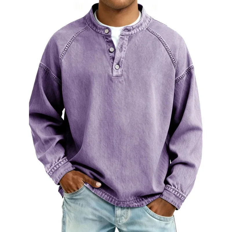 Classic Vintage Button Shirt for Men