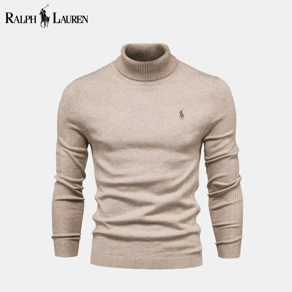 RL Cable-Knit Wool Turtleneck