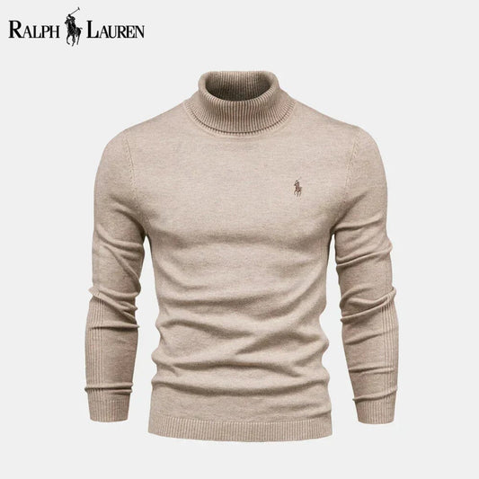 RL Cable-Knit Wool Turtleneck